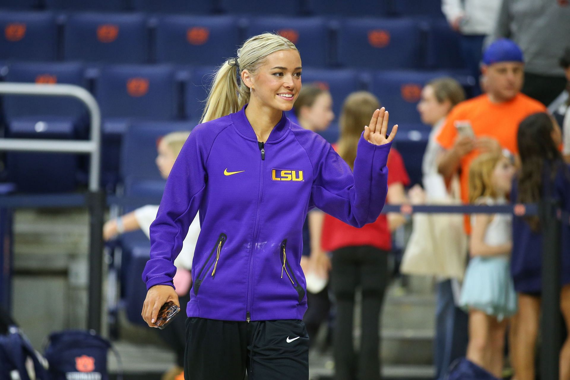 Olivia Dunne at the LSU v Auburn - Source: Getty